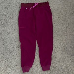 FIGS Zamora Jogger Scrub Pants in Magenta